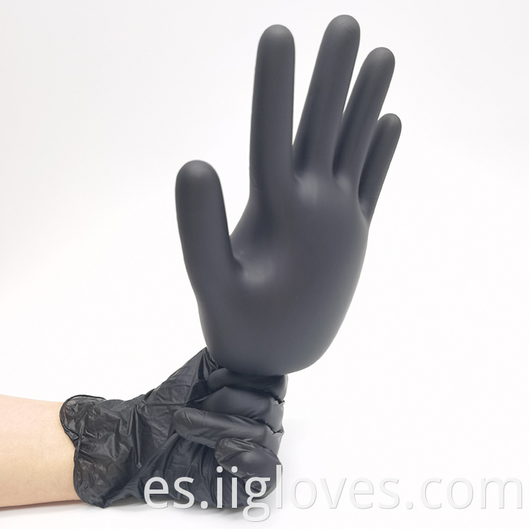 Precio de calidad guantes favorables guantes de precio de vinilo guantes negros de vinilo en polvo libre de polvo